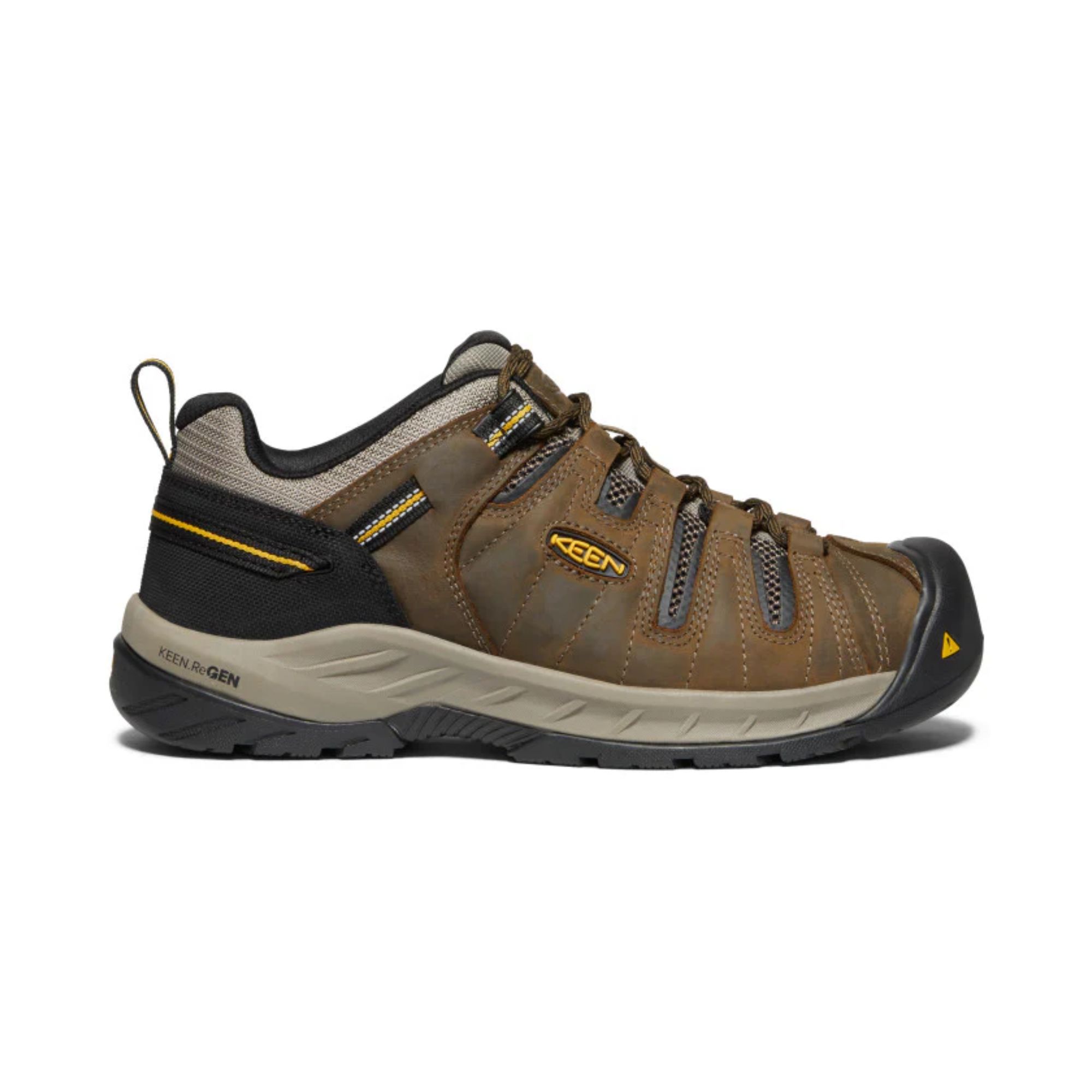 Brand New Mens Keen Flint 2 Size 9.5D Steel Toe Work Boots Keen Utility Mens Flint II Mid WP Soft Black Olive/Brindle  main image 2